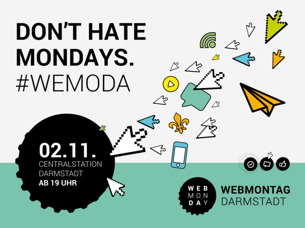 Flyer Webmontag Darmstadt #wemoda
