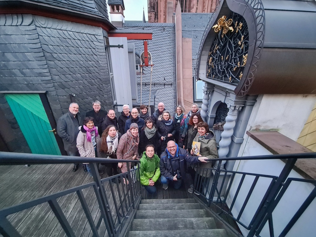 Gruppenfoto zum Walk im Haus zur Goldenen Waage, Belvederchen - Foto: Paul Dylla, Frankfurt